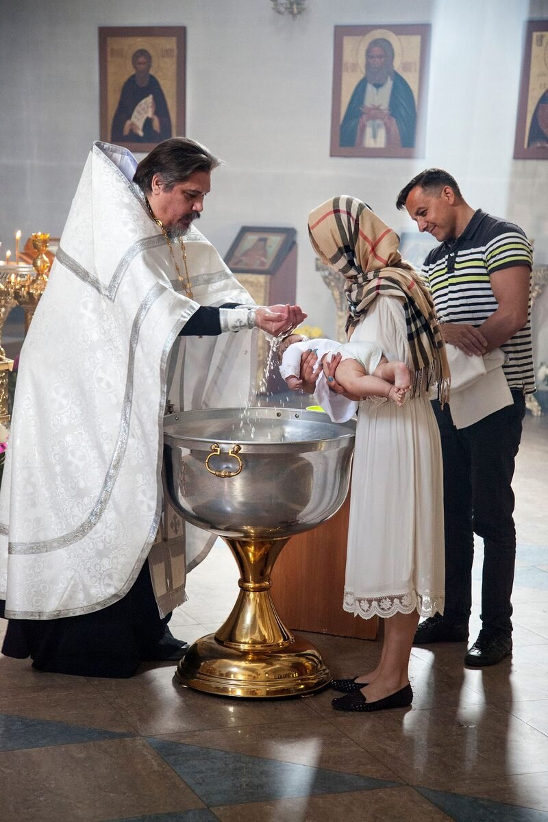 Sample christening photograph for the Blessed Day template