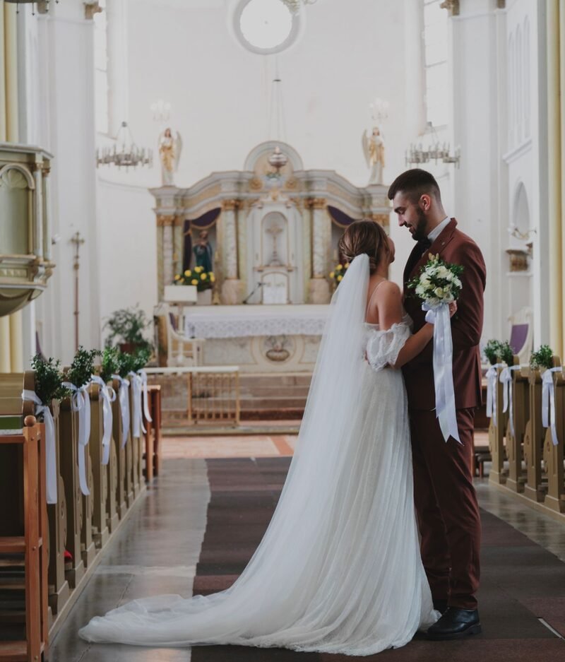 Sample wedding photograph for the Timeless Wedding template