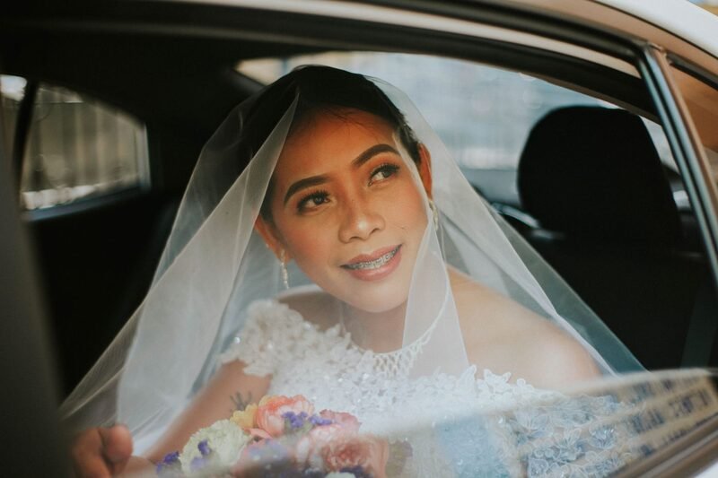 Sample wedding photograph for the Modern Romance template